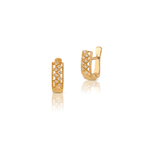 Brincos pedras ouro 800 OOBR006332