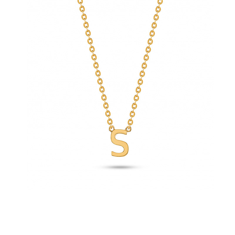 Colar letra ouro 800