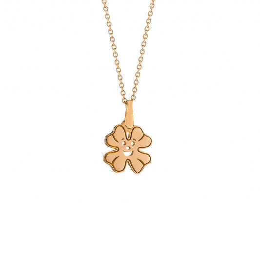 Colar trevo ouro 800