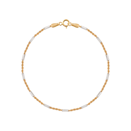 Pulseira bicolor ouro 800 OOPM090046/18