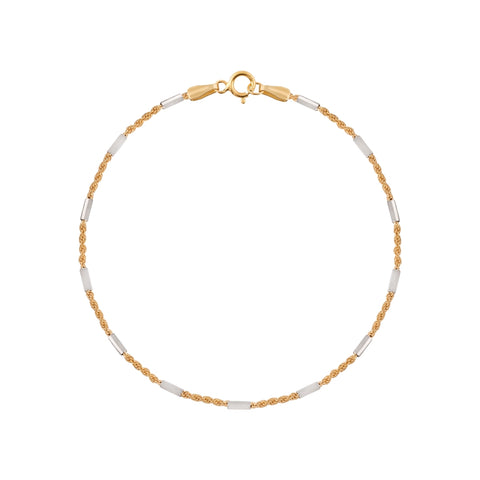 Pulseira bicolor ouro 800 OOPM090046/18