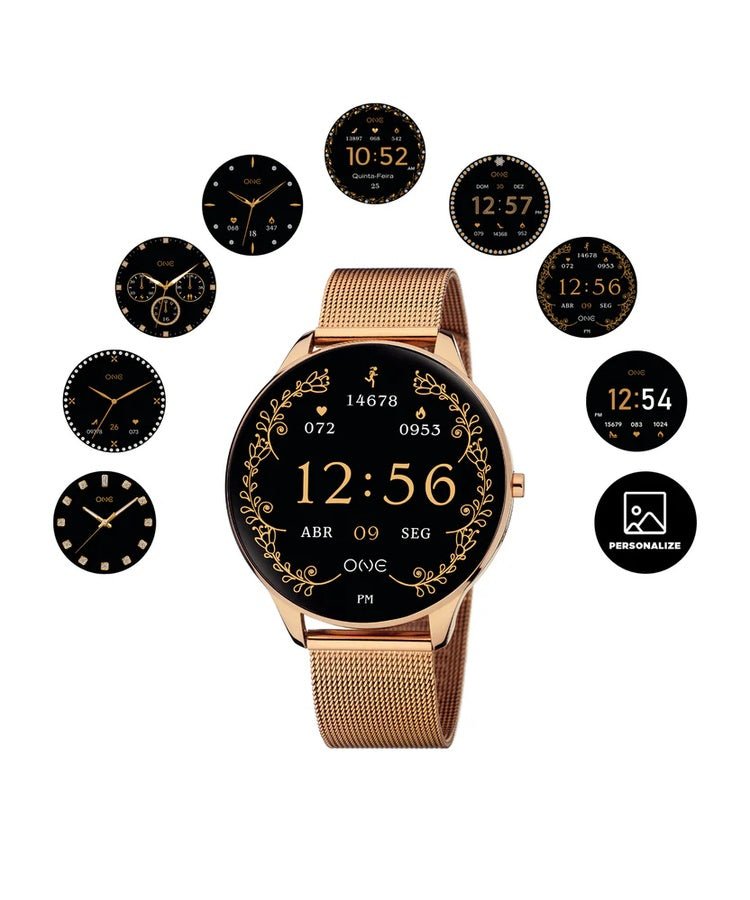 Smartwatch One Slim Rosegold Mesh