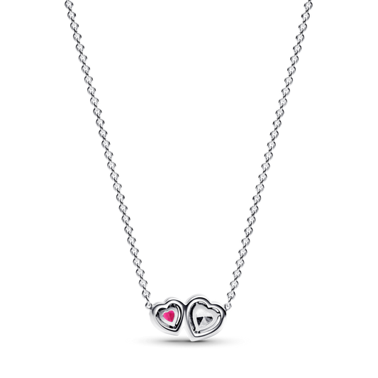 Colar Pandora Pendente Corações Auréola