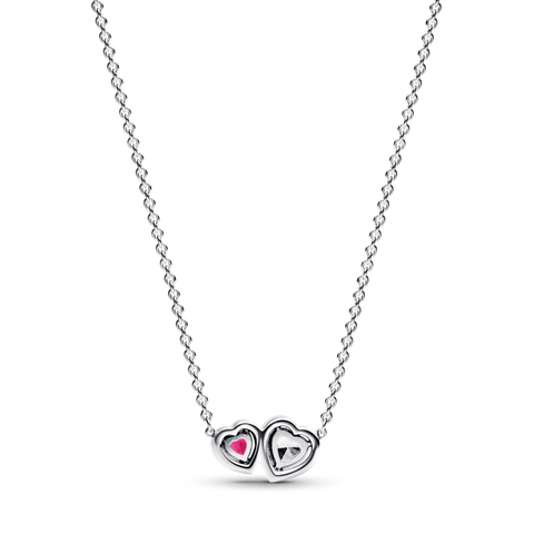 Colar Pandora Pendente Corações Auréola