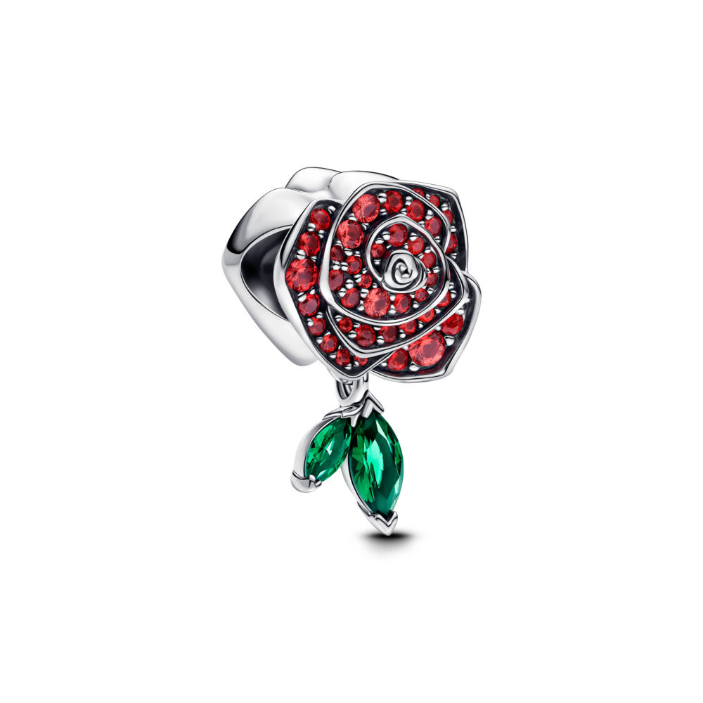 Conta Pandora Rosa brilhante em flor