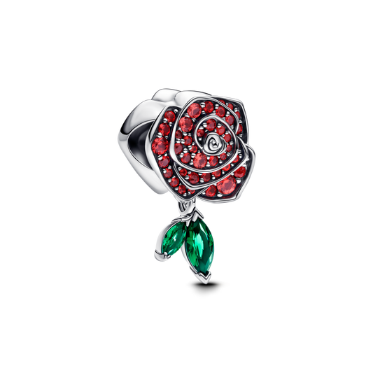 Conta Pandora Rosa brilhante em flor