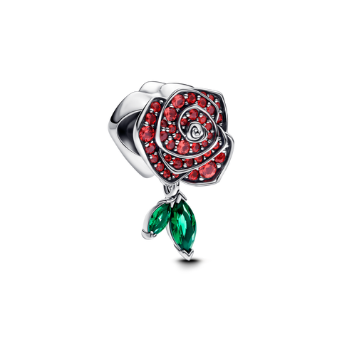 Conta Pandora Rosa brilhante em flor