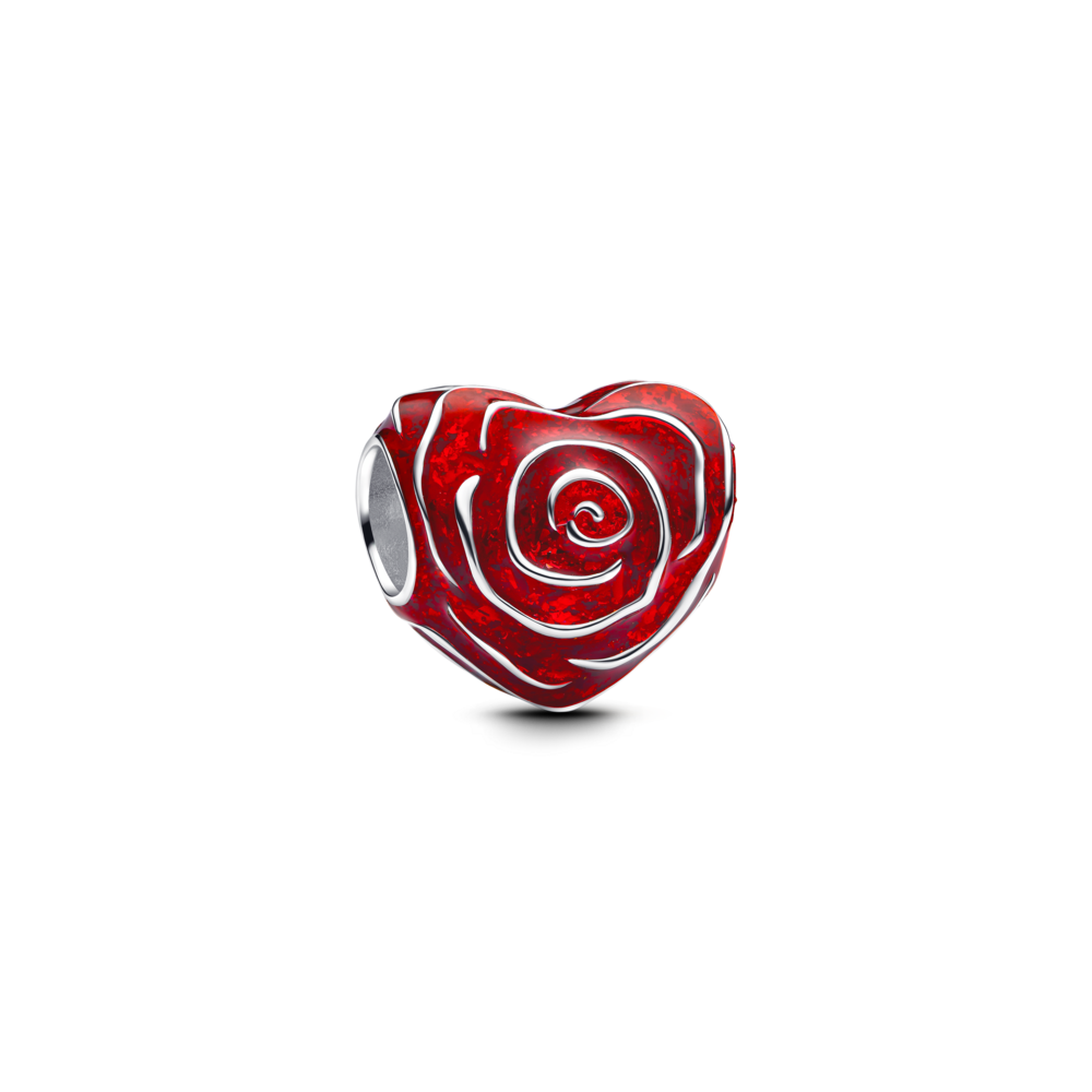 Conta Pandora Coração Rosa