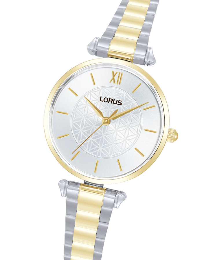 Relógio Lorus Ladies Classic Padrão Geom. Bicolor