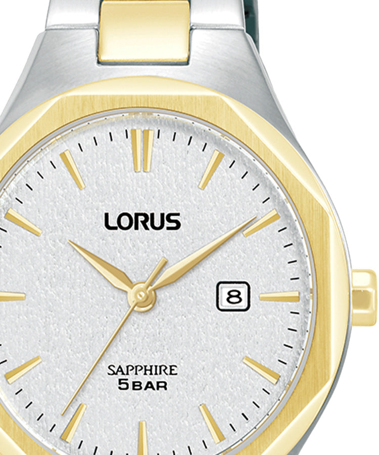 Relógio Lorus Ladies Classic Safira Bisel Octog. Bic.