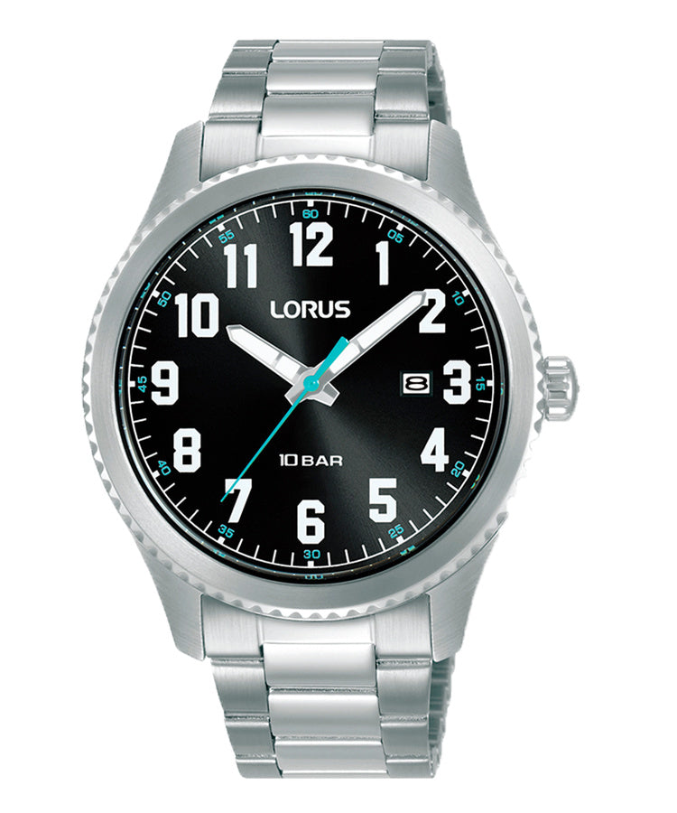 Relógio Lorus Man Sports 3 Ponteiros Mostrador preto