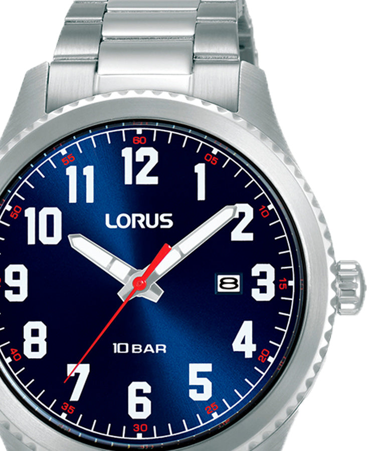 Relógio Lorus Man Sports 3 Ponteiros Mostrador azul