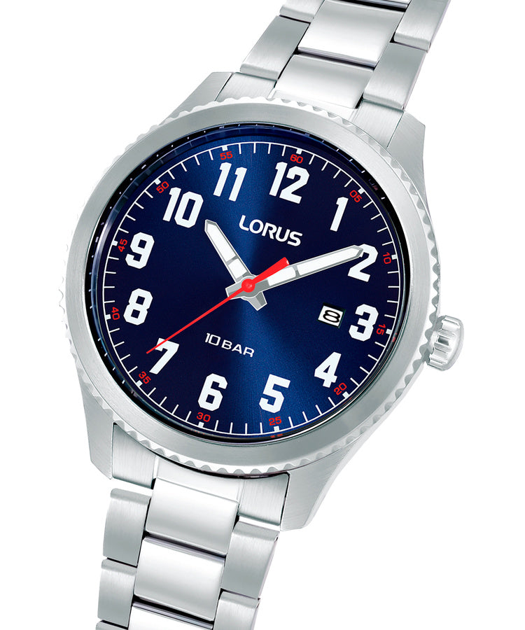 Relógio Lorus Man Sports 3 Ponteiros Mostrador azul