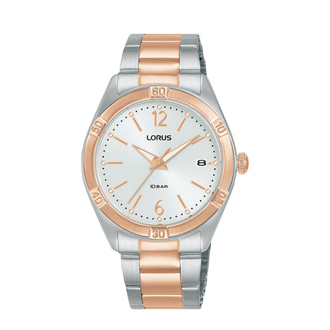 Relógio Lorus 3H Data Bicolor Rose Gold
