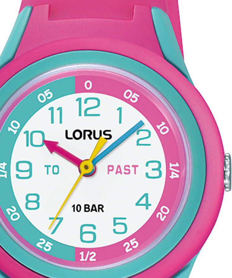 Relógio Lorus Kids Analógico Aprender Rosa