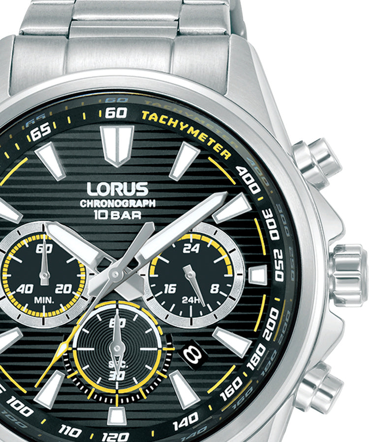 Relógio Lorus Sport Cronógrafo Most. Preto-Amarelo