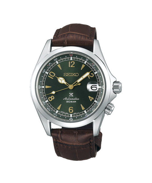 Relógio Seiko Prospex Alpinist Mst Verde em pele