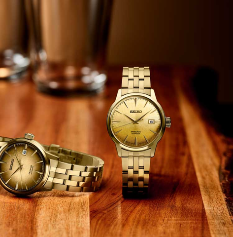 Relógio Seiko Presage Cocktail Time Dourado