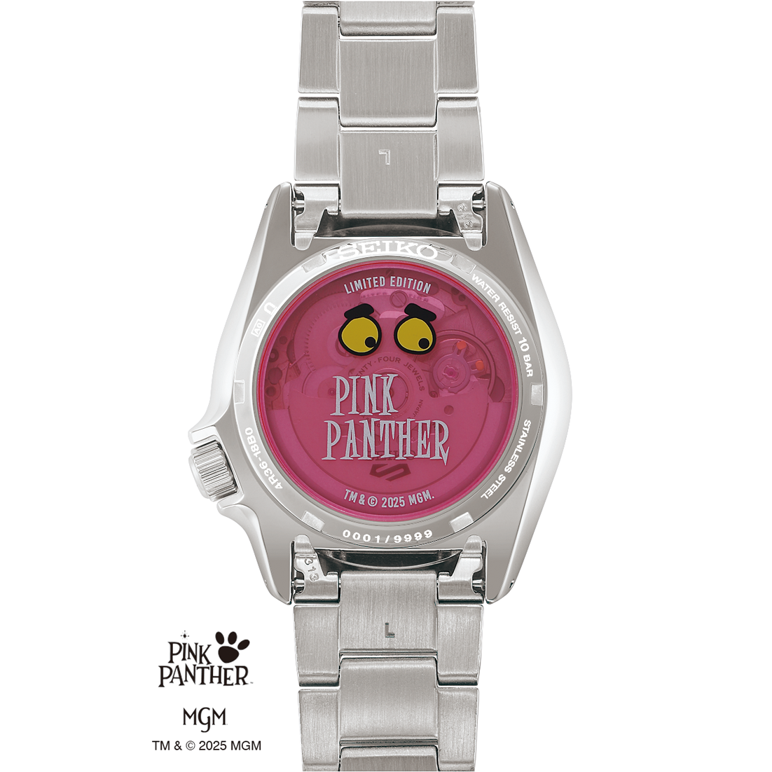 Relógio Seiko 5 Edição Limitada Pantera Cor de Rosa