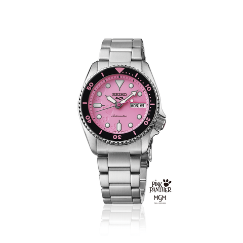 Relógio Seiko 5 Edição Limitada Pantera Cor de Rosa