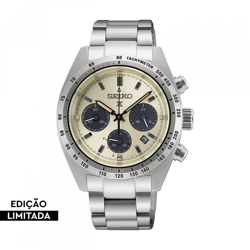 Relógio Seiko Prospex Speedtimer Solar Bege Edição Limitada