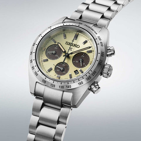 Relógio Seiko Prospex Speedtimer Solar Bege Edição Limitada