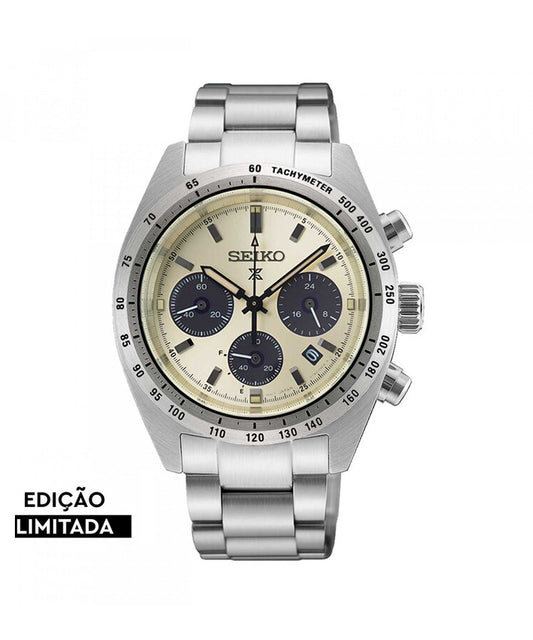 Relógio Seiko Prospex Speedtimer Solar Bege Edição Limitada