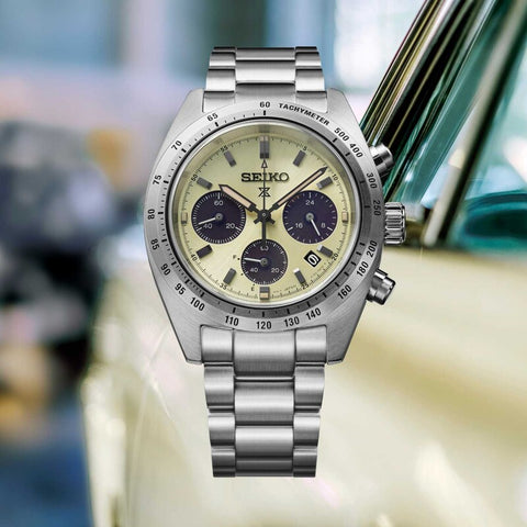 Relógio Seiko Prospex Speedtimer Solar Bege Edição Limitada