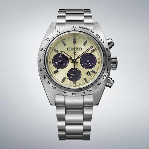 Relógio Seiko Prospex Speedtimer Solar Bege Edição Limitada