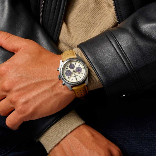 Relógio Seiko Prospex Speedtimer Solar Bege Edição Limitada
