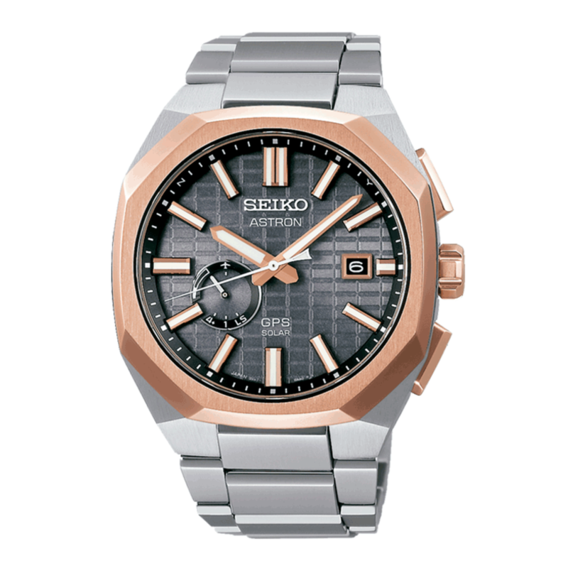 Relógio Seiko Astron GPS Solar SSJ014J1 Bisel Rosé