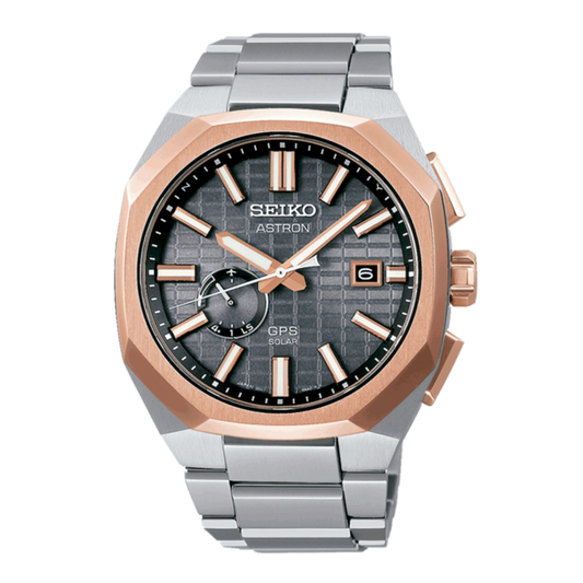 Relógio Seiko Astron GPS Solar SSJ014J1 Bisel Rosé