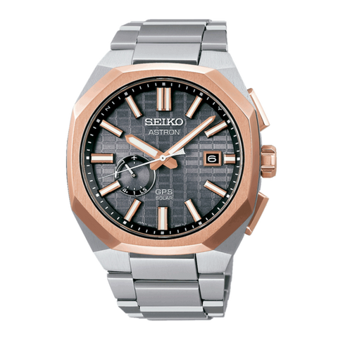 Relógio Seiko Astron GPS Solar SSJ014J1 Bisel Rosé