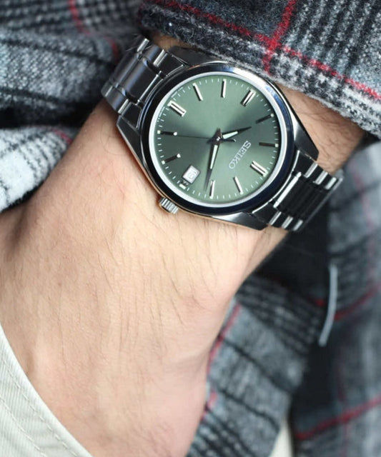 Relógio Seiko Neo Classic Safira 40,2mm Verde
