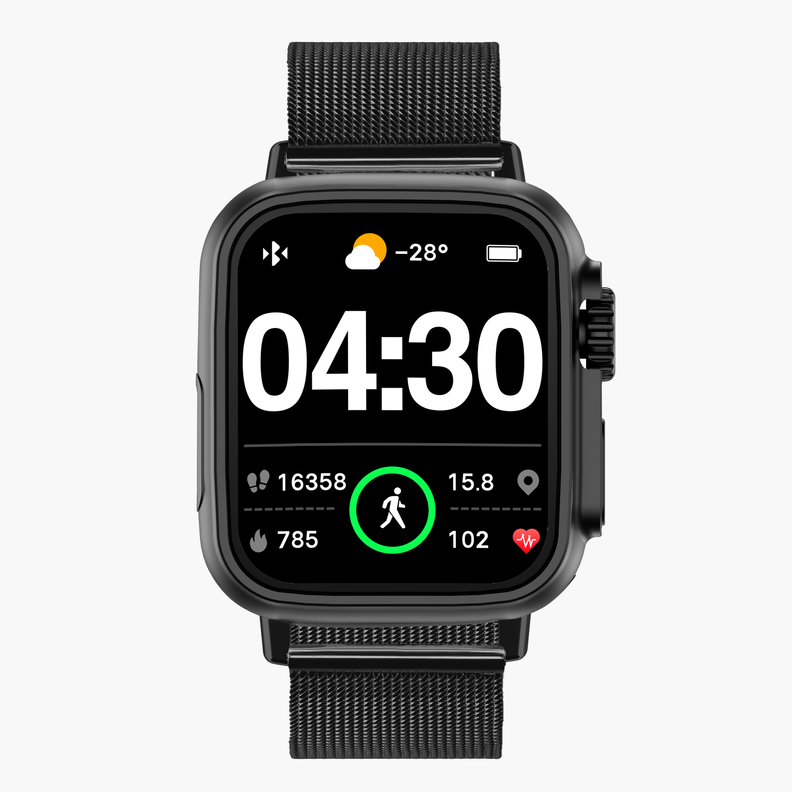 Relógio Radiant Smartwatch Jersey 36MM Mesh negra