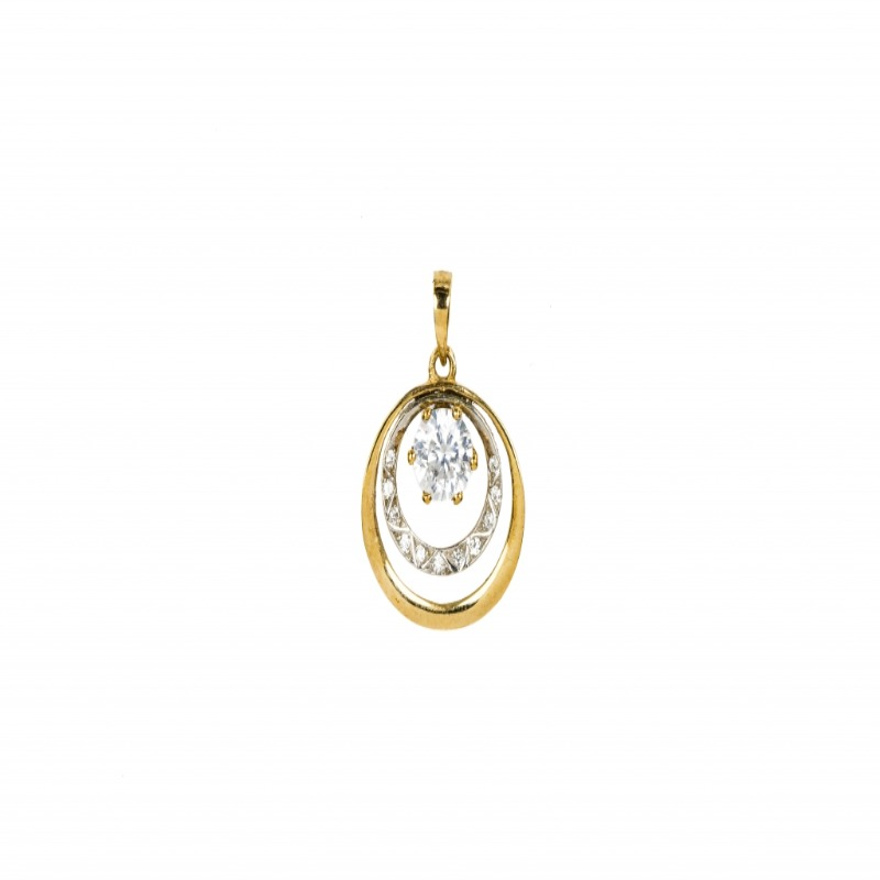 Berloque pedras ouro 800 OOBE003631