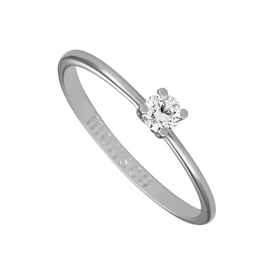 Anel Monseo Solitaire Eternal Love Ouro e Diamante