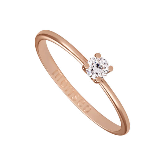 Anel Monseo Solitaire Eternal Love Ouro e Diamante