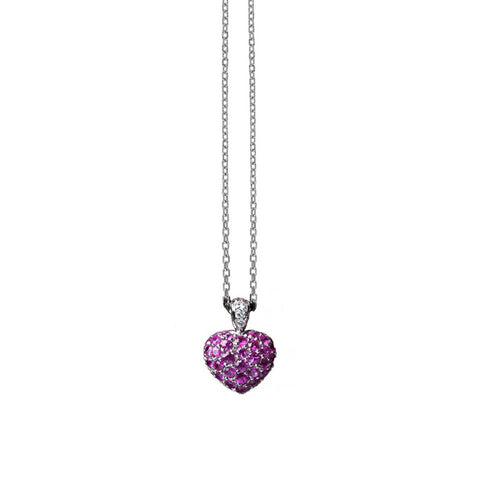 Colar Monseo Bold S Pure Love Ouro e Safiras Rosa