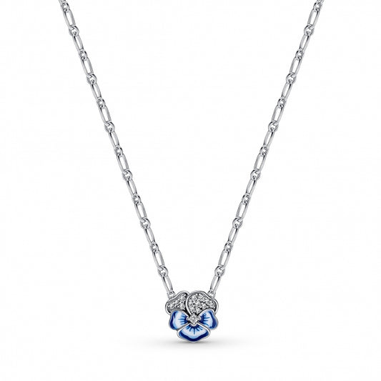 Colar Pandora Blue Pansy Flower