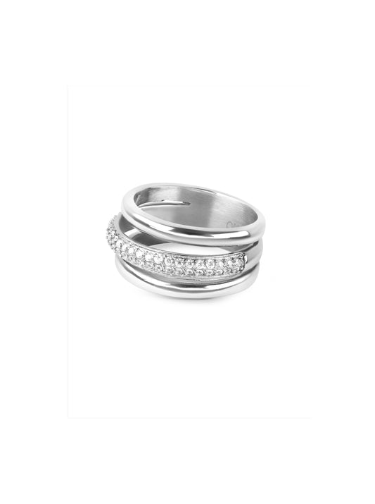 Anel One Silver Frost Crystal