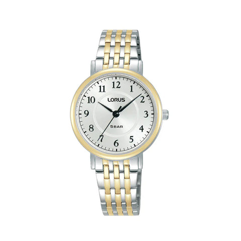 Relógio Lorus 3H Números Bicolor Dourado